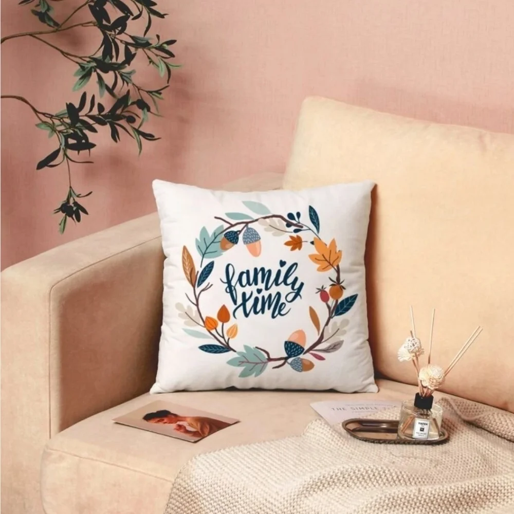 NWT Fall Family Time Home Decor Pillow Cover